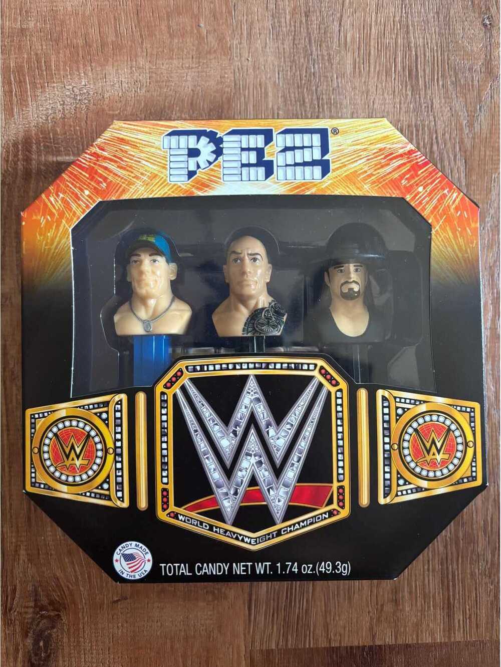WWE PEZ Dispensers The Rock John Cena The Undertaker NIB